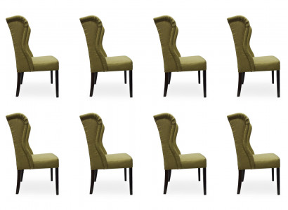 8x Design Upholstered Seat Chairs Chair Dining Set Armchair Lounge Club Set